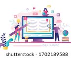 e learning banner. online... | Shutterstock .eps vector #1702189588