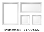 set of white photo frames vector | Shutterstock .eps vector #117705322