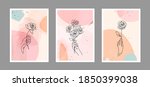 rose art drawing minimalism... | Shutterstock .eps vector #1850399038
