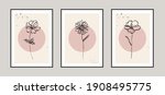modern abstract flower lines... | Shutterstock .eps vector #1908495775