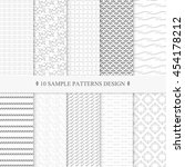 patterns collection sample... | Shutterstock .eps vector #454178212