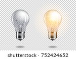 transparent realistic light... | Shutterstock .eps vector #752424652