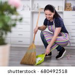 Sweeping - Free Stock Photo - A woman sweeping her front ...