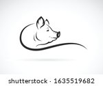 Vector Of A Pig Head Design On...