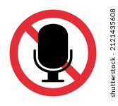 mute microphone audio icon.... | Shutterstock .eps vector #2121435608