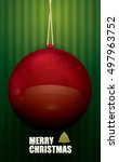 christmas ball with santa claus  | Shutterstock .eps vector #497963752