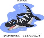 Cartoon Smiling Pliosaur 