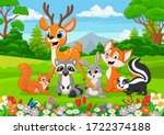 cartoon wild animals in the... | Shutterstock .eps vector #1722374188
