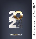happy new year 2022. white... | Shutterstock .eps vector #1916572892