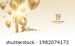 19th anniversary celebration... | Shutterstock .eps vector #1982074172