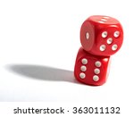 Two Plastic Red Six Sided Dice...