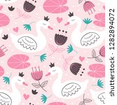 Pink Seamless Pattern With...