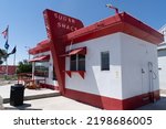 Small photo of Rudyard, Montana - July 2, 2022: HThe Sugar Shack diner in Rudyard Montana is a throwback retro restaurant serving burgers and milkshakes