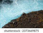 Abstract view of rushing current of the Bruarfoss Waterfall in Iceland, useful for backgrounds