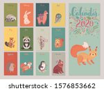 calendar 2020 with animals .... | Shutterstock .eps vector #1576853662