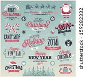 christmas set   labels  emblems ... | Shutterstock .eps vector #159282332