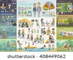 camping infographic set with... | Shutterstock .eps vector #408449062