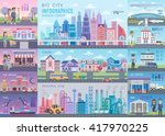 big city infographic set with... | Shutterstock .eps vector #417970225