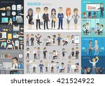 business people set. vector... | Shutterstock .eps vector #421524922