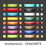 Set Of Glossy Button Icons For...