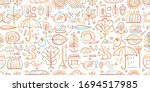 autumn collection  seamless... | Shutterstock .eps vector #1694517985