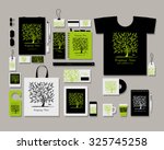 corporate flat identity mock up ... | Shutterstock .eps vector #325745258