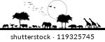 beauty silhouette of safari... | Shutterstock .eps vector #119325745