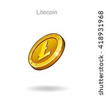 coin litecoin | Shutterstock .eps vector #418931968