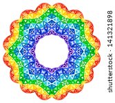 Rainbow Kaleidoscope Vector...