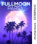 Violet Fullmoon Party Vector...