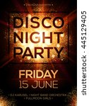 Disco Night Party Vector Poster ...