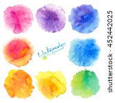 rainbow colors watercolor paint ... | Shutterstock .eps vector #452442025