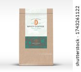 spicy coffee craft paper bag...
