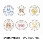 dog breeds frame badges or logo ... | Shutterstock .eps vector #1924500788