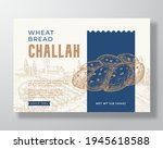 wheat challah bread label... | Shutterstock .eps vector #1945618588