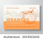 fresh oranges food label... | Shutterstock .eps vector #2015022632
