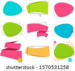set color ribbon and bubble.... | Shutterstock .eps vector #1570531258