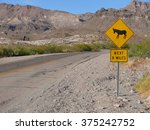 Donkeys Crossing Sign