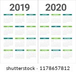 Year 2019 2020 Calendar Vector...
