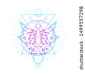 mystical geometry symbol.... | Shutterstock . vector #1499557298