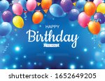 happy birthday text with a... | Shutterstock .eps vector #1652649205