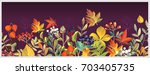 autumn background with flowers | Shutterstock .eps vector #703405735