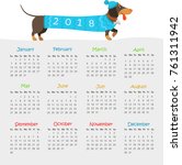 vector calendar of 2018 new... | Shutterstock .eps vector #761311942