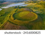 Small photo of Fyrkat viking ring fortress in Denmark.