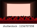 people in the cinema on the... | Shutterstock .eps vector #1156707358
