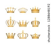 set of gold crowns. | Shutterstock .eps vector #1288648192