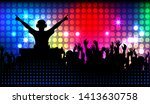 club life dj on the dance floor ... | Shutterstock .eps vector #1413630758