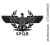 roman eagle logo vector... | Shutterstock .eps vector #1711635415