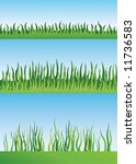set of grass designs | Shutterstock .eps vector #11736583