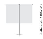 white blank table flag mock up. ... | Shutterstock .eps vector #513465655